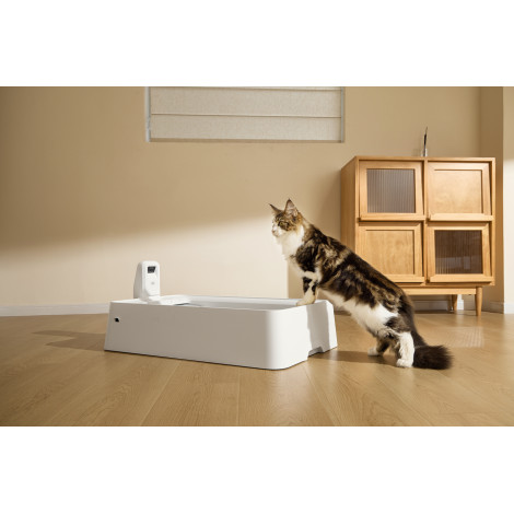 PETKIT Purobot Crystal Duo with Camera Self-Cleaning Cat Litter Box | White