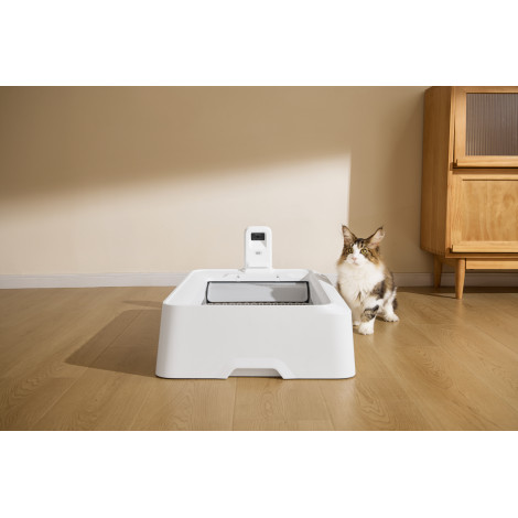 PETKIT Purobot Crystal Duo with Camera Self-Cleaning Cat Litter Box | White