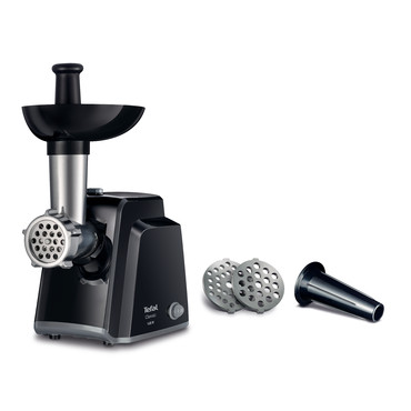TEFAL | Meat mincer | NE105838 | Black | 1400 W | Number of speeds 1 | Throughput (kg/min) 1.7 | The set includes 3 stainless st