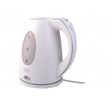 Adler | Kettle | AD 1207 | Standard | 2000 W | 1.5 L | Plastic | 360 rotational base | White