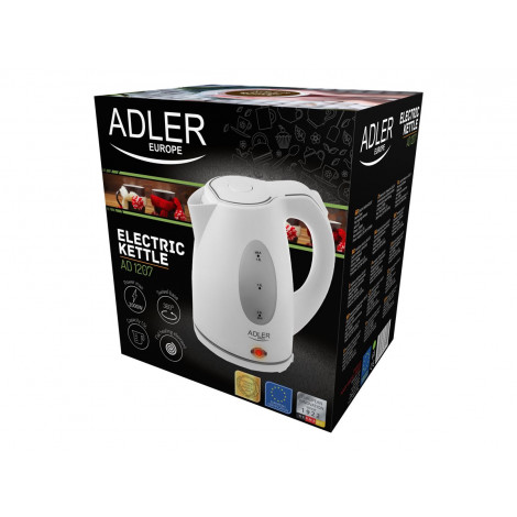 Adler | Kettle | AD 1207 | Standard | 2000 W | 1.5 L | Plastic | 360 rotational base | White