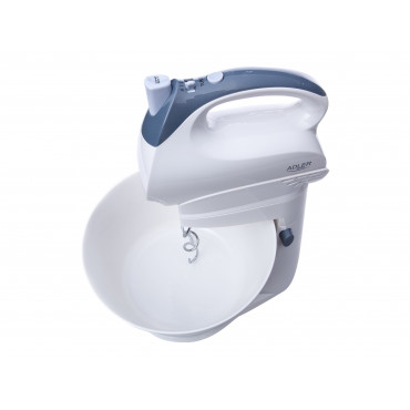 Adler | Mixer | AD 4202 | Mixer with bowl | 300 W | Number of speeds 5 | Turbo mode | White