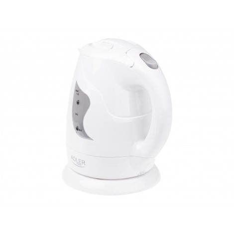 Adler | Kettle | AD 08 | Standard | 850 W | 1 L | Plastic | 360 rotational base | White