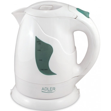 Adler | Kettle | AD 08 | Standard | 850 W | 1 L | Plastic | 360 rotational base | White
