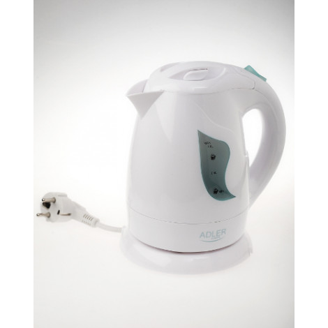 Adler | Kettle | AD 08 | Standard | 850 W | 1 L | Plastic | 360 rotational base | White