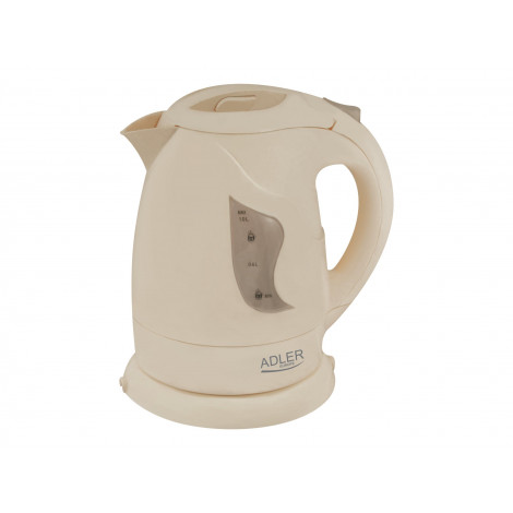 Adler | Kettle | AD 08 b | Standard | 850 W | 1 L | Plastic | 360 rotational base | Beige