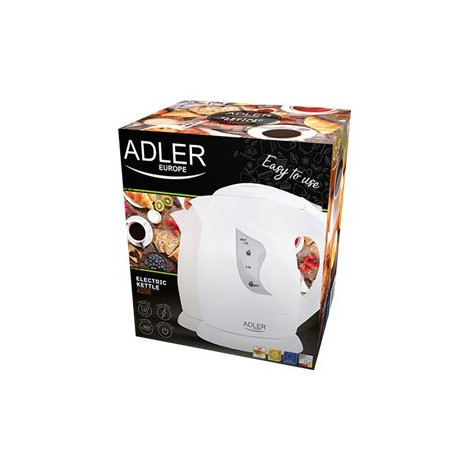 Adler | Kettle | AD 08 b | Standard | 850 W | 1 L | Plastic | 360 rotational base | Beige