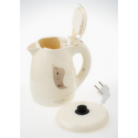 Adler | Kettle | AD 08 b | Standard | 850 W | 1 L | Plastic | 360 rotational base | Beige