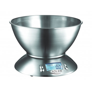 Adler | Kitchen scales | AD 3134 | Maximum weight (capacity) 5 kg | Graduation 1 g | Stainless steel