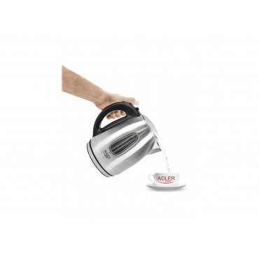 Adler | Kettle | AD 1223 | Standard | 2200 W | 1.7 L | Stainless steel | 360 rotational base | Stainless steel