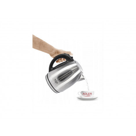 Adler | Kettle | AD 1223 | Standard | 2200 W | 1.7 L | Stainless steel | 360 rotational base | Stainless steel