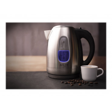 Adler | Kettle | AD 1223 | Standard | 2200 W | 1.7 L | Stainless steel | 360 rotational base | Stainless steel