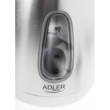 Adler | Kettle | AD 1223 | Standard | 2200 W | 1.7 L | Stainless steel | 360 rotational base | Stainless steel