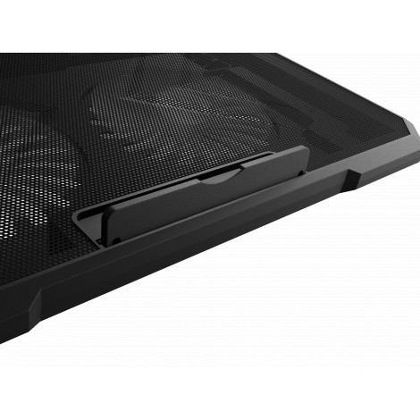 Genesis Laptop Cooler Cooling Pad Fury Gunbai G3 Fans, RGB LED Light, 2 USB, 14.1-17.3"
