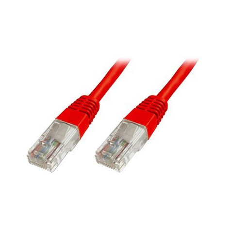 CAT 5e U-UTP | Patch cord | PVC AWG 26/7 | Boots with kink protection, strain relief and latch protection | Red | 0.5 m | Modula