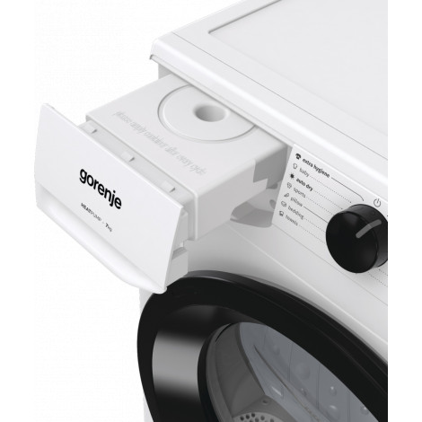 Gorenje Dryer Machine | D2HNE7E | Energy efficiency class E | Front loading | 7 kg | Heat pump | LED | Depth 51 cm | White