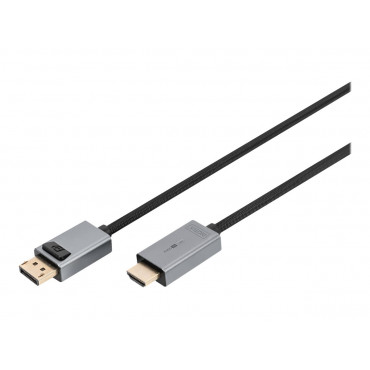 Digitus 4K DisplayPort Adapter Cable, DP - HDMI Type A | DB-340202-018-S | 1.8 m