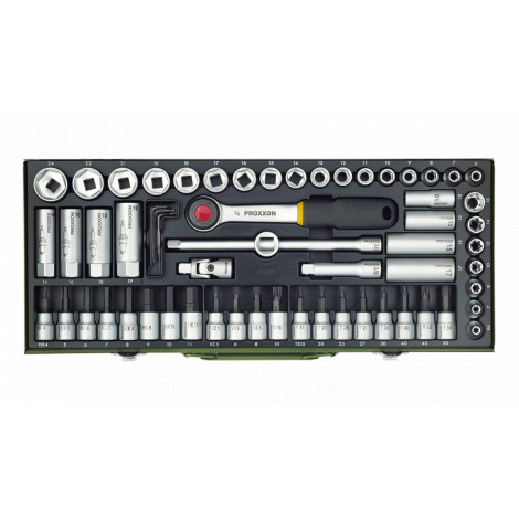 Proxxon | Socket and Ratchet Set, 3/8" | 65 pc(s)