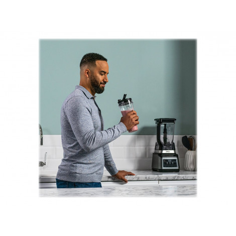 NINJA Mixer Blender 2in1 with Auto IQ | BN750EU | Tabletop | 1200 W | Jar material Plastic | Jar capacity 2.1+0.7 L | Ice crushi