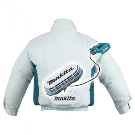 Makita | Cordless Ventilated Jacket, White, L