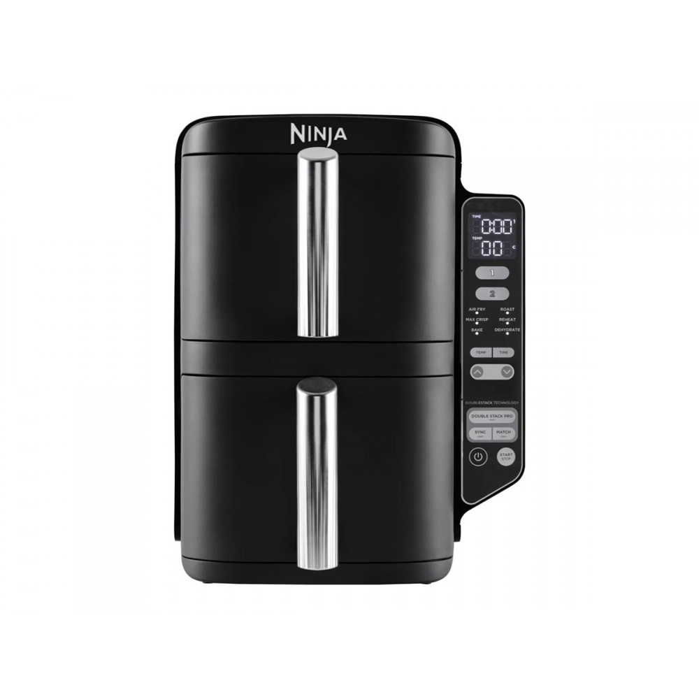 NINJA Double Stack Vertical Air Fryer with 2 Stacking Drawers | SL300EU | Power 2470 W | Capacity 7.6 L | Black
