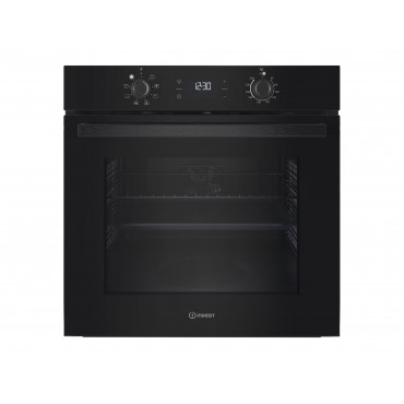 INDESIT Oven | IO K55C B | 71 L | Electric | Catalytic | Electronic | Height 59.5 cm | Width 59.5 cm | Black