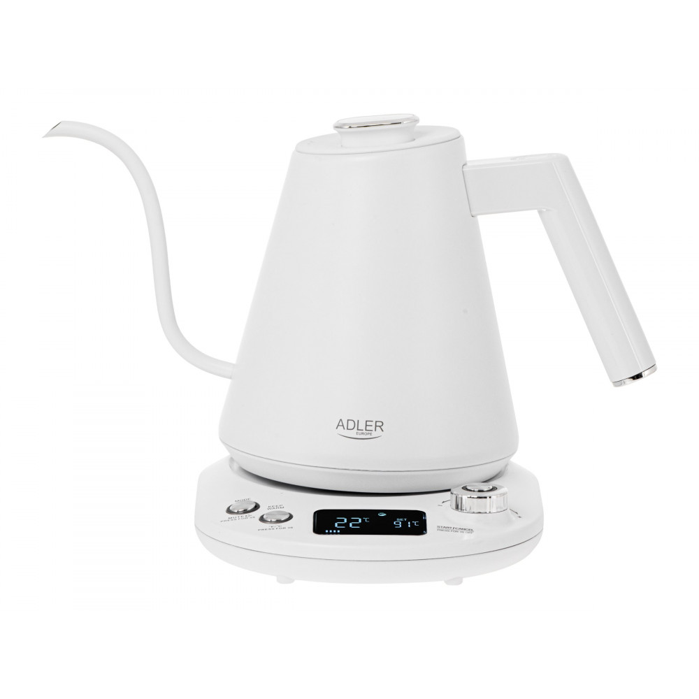 Adler | Kettle | AD 1349w | Electric | 1100 W | 1 L | Stainless Steel | 360 rotational base | White