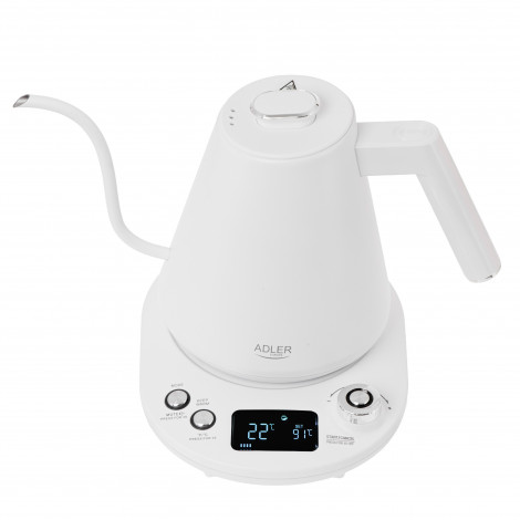 Adler | Kettle | AD 1349w | Electric | 1100 W | 1 L | Stainless Steel | 360 rotational base | White