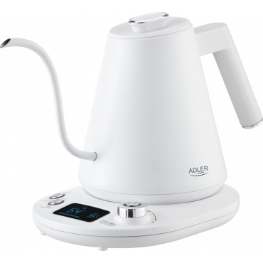 Adler | Kettle | AD 1349w | Electric | 1100 W | 1 L | Stainless Steel | 360 rotational base | White