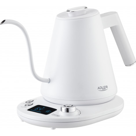 Adler | Kettle | AD 1349w | Electric | 1100 W | 1 L | Stainless Steel | 360 rotational base | White