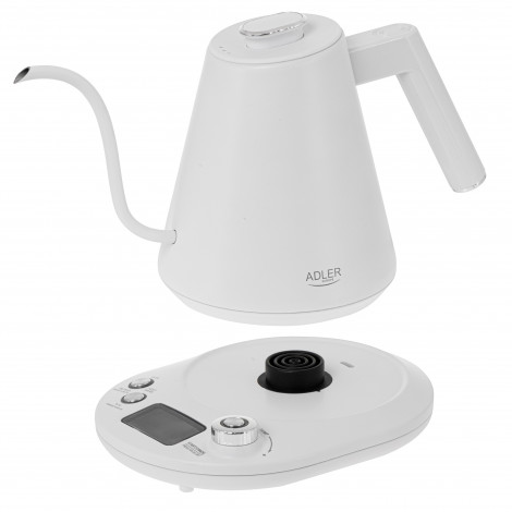 Adler | Kettle | AD 1349w | Electric | 1100 W | 1 L | Stainless Steel | 360 rotational base | White