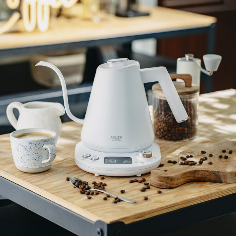 Adler | Kettle | AD 1349w | Electric | 1100 W | 1 L | Stainless Steel | 360 rotational base | White
