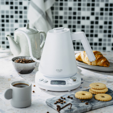 Adler | Kettle | AD 1349w | Electric | 1100 W | 1 L | Stainless Steel | 360 rotational base | White
