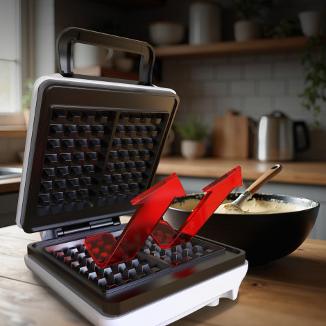 Mesko Waffle Maker | MS 3091 | 1800 W | Number of pastry 2 | Belgium | White