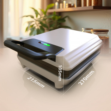 Mesko Waffle Maker | MS 3091 | 1800 W | Number of pastry 2 | Belgium | White