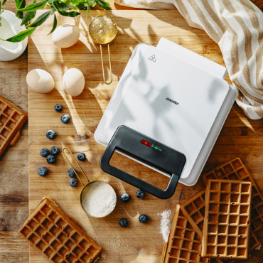 Mesko Waffle Maker | MS 3091 | 1800 W | Number of pastry 2 | Belgium | White