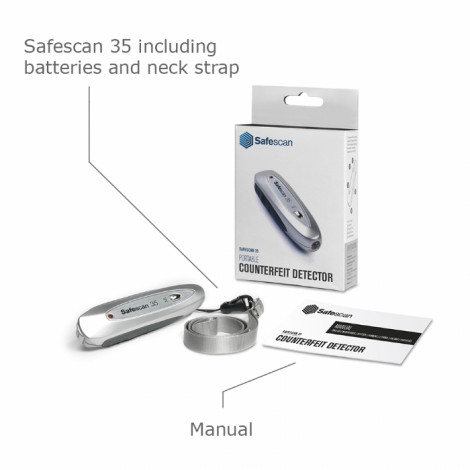 SAFESCAN | 35 | Grey | Suitable for Banknotes, ID documents | Number of detection points 3
