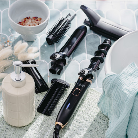 Adler Hair Styling Set 5-in-1 | AD 2028 | Ceramic heating system | 1200 W | Black