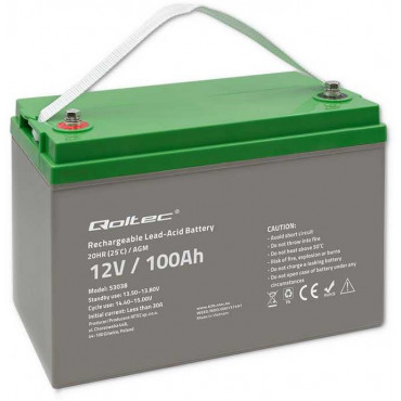 QOLTEC 53038 Battery AGM...