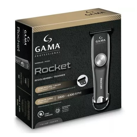 GA.MA PM2510 Rocket cord-cordless trimmer, Black | GA.MA