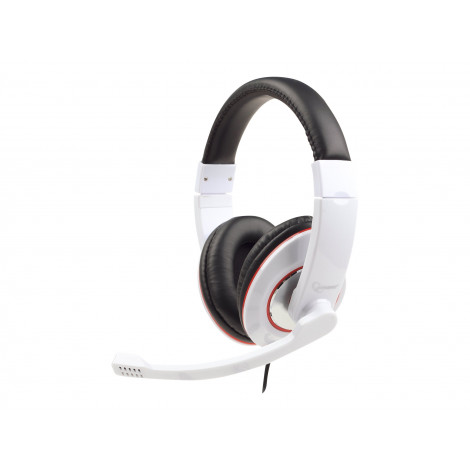 Gembird | MHS-001-GW | Stereo headset | Built-in microphone | 3.5 mm | Glossy white