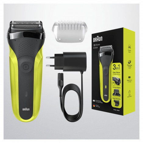 Braun | Shaver | Series 3 Shave&Style 300BT | Operating time (max) 30 min | NiMH | Black/Green