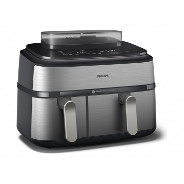 Philips Dual Basket Airfryer | NA555/00 5000 series | Power 2750 W | Capacity 9 L | RapidAir Plus | Silver