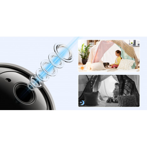 Reolink Smart Wi-Fi PT Indoor Security Camera | E331 | PTZ | 5 MP | F4mm/F1.6 | H.264 | Micro SD, Max. 512 GB