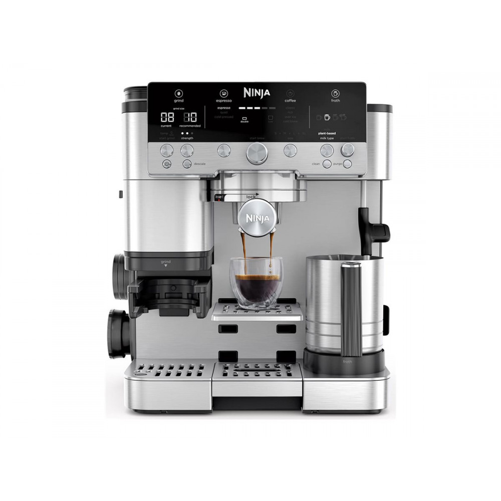 NINJA Espresso Coffee Maker | ES601EU Luxe Café Premier | Pump pressure 11 bar | Built-in milk frother | Ground | 1650 W | Black