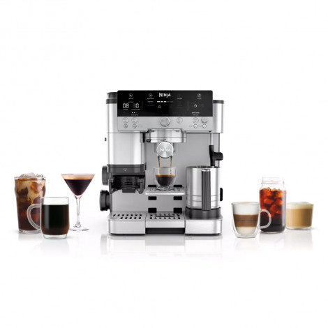 NINJA Espresso Coffee Maker | ES601EU Luxe Café Premier | Pump pressure 11 bar | Built-in milk frother | Ground | 1650 W | Black