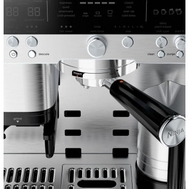 NINJA Espresso Coffee Maker | ES601EU Luxe Café Premier | Pump pressure 11 bar | Built-in milk frother | Ground | 1650 W | Black