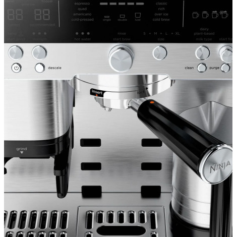 NINJA Espresso Coffee Maker | ES601EU Luxe Café Premier | Pump pressure 11 bar | Built-in milk frother | Ground | 1650 W | Black
