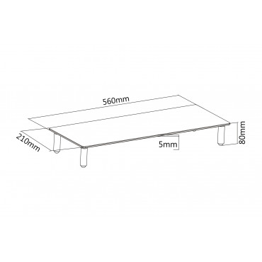Digitus Universal glass monitor riser DA-90358 | 13-32 " | Maximum weight (capacity) 20 kg
