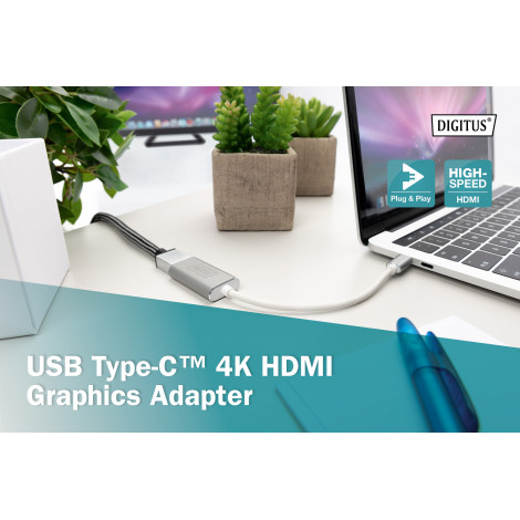 Digitus USB-C 3.2 Gen 1 to HDMI Graphic Adapter | DA-70836